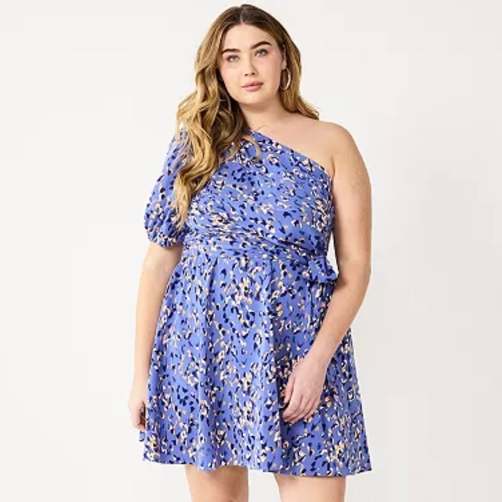 NWT Nine West Asymmetrical Fit & Flare Dress